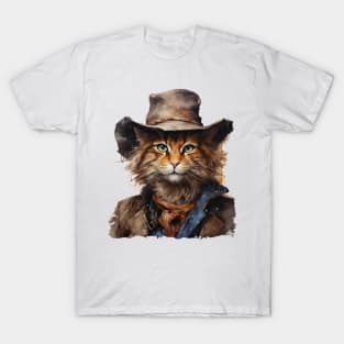 Orange Cat Cowboy T-Shirt